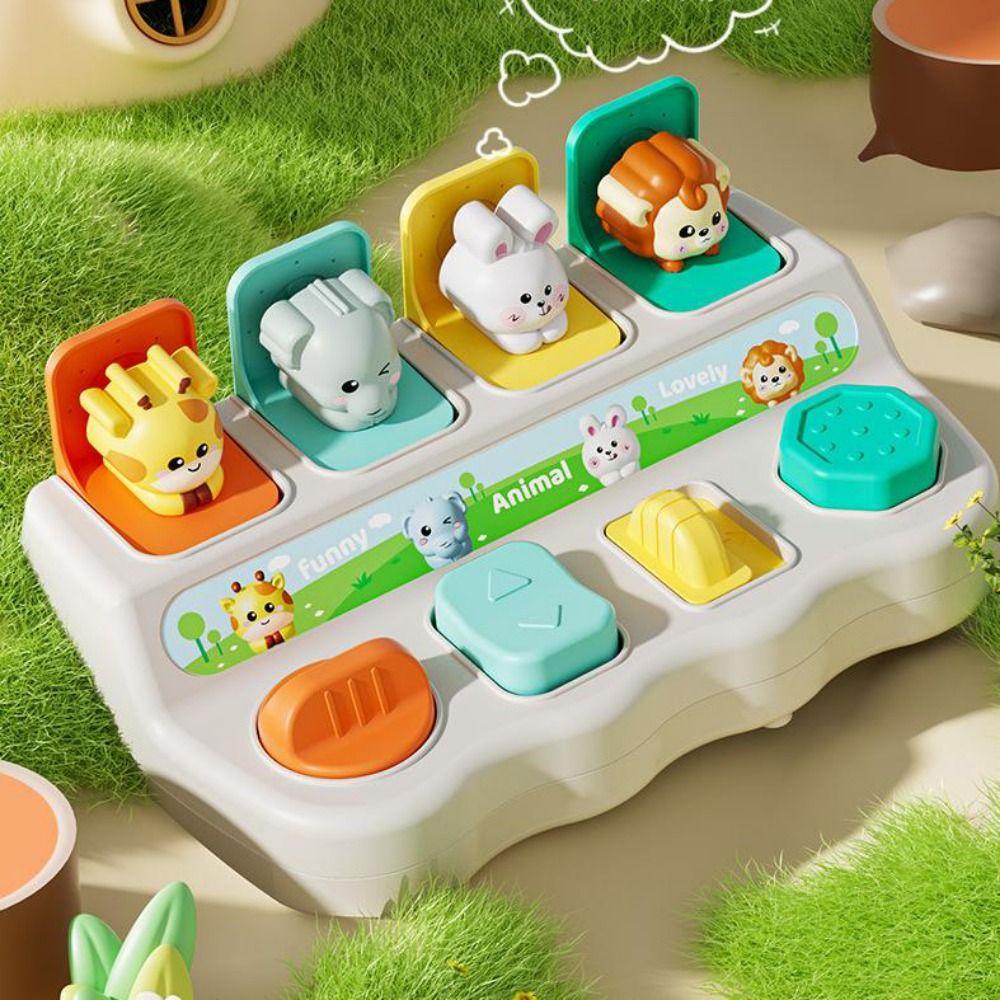 Cartoon Animals Interactive Animal Toy Box Montessori Pop-up Animals Toy  Kids Gifts
