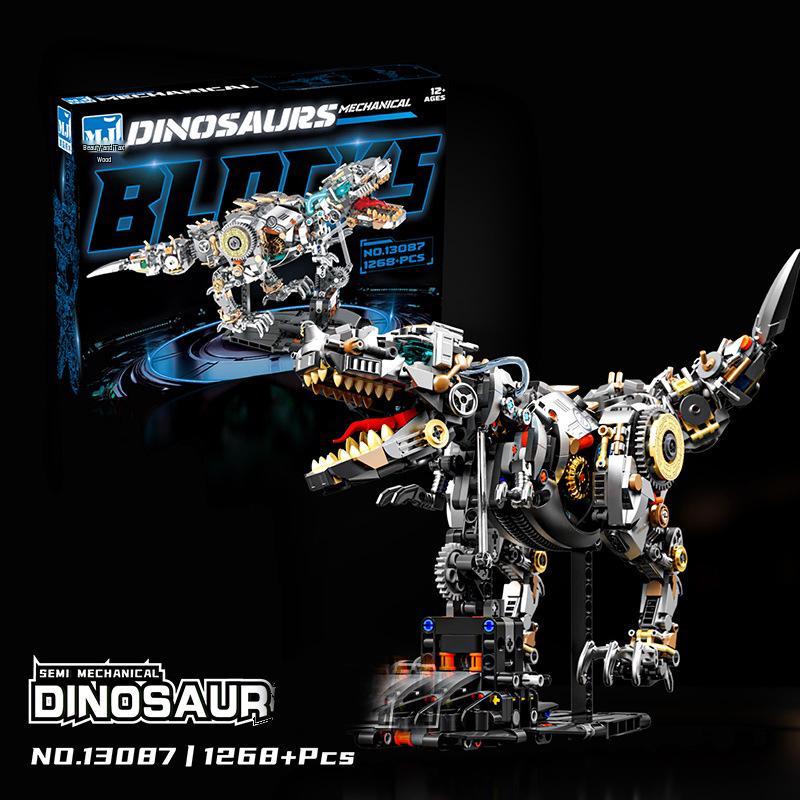 13105 Remote Control Triceratops & T-Rex Dinosaur Building Blocks - Educational Electric Assembly Display Gift for Boys Standard version