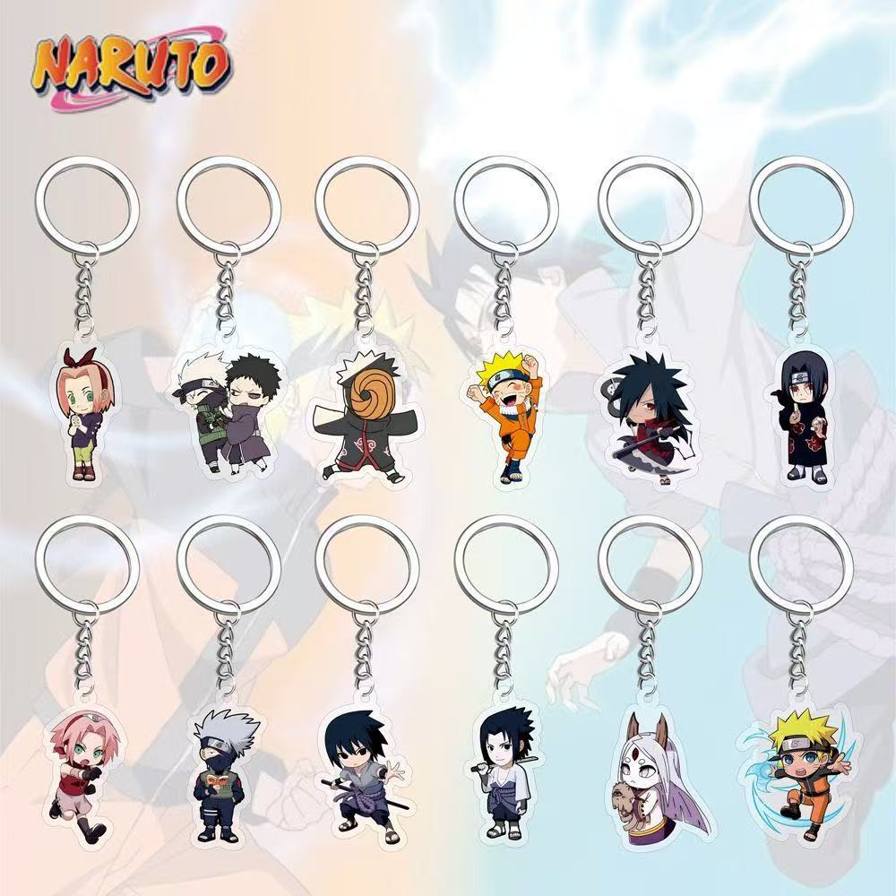 Llavero acrílico de Anime Naruto, accesorio, llavero de dibujos animados de Uzumaki Naruto