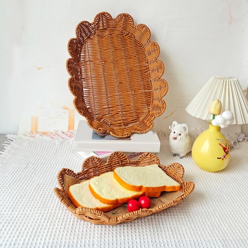 Multifuntional Bread Baskets Stackable Storage Baskets Display Basket Food Storage Basket Fruit Display Bowl for Food