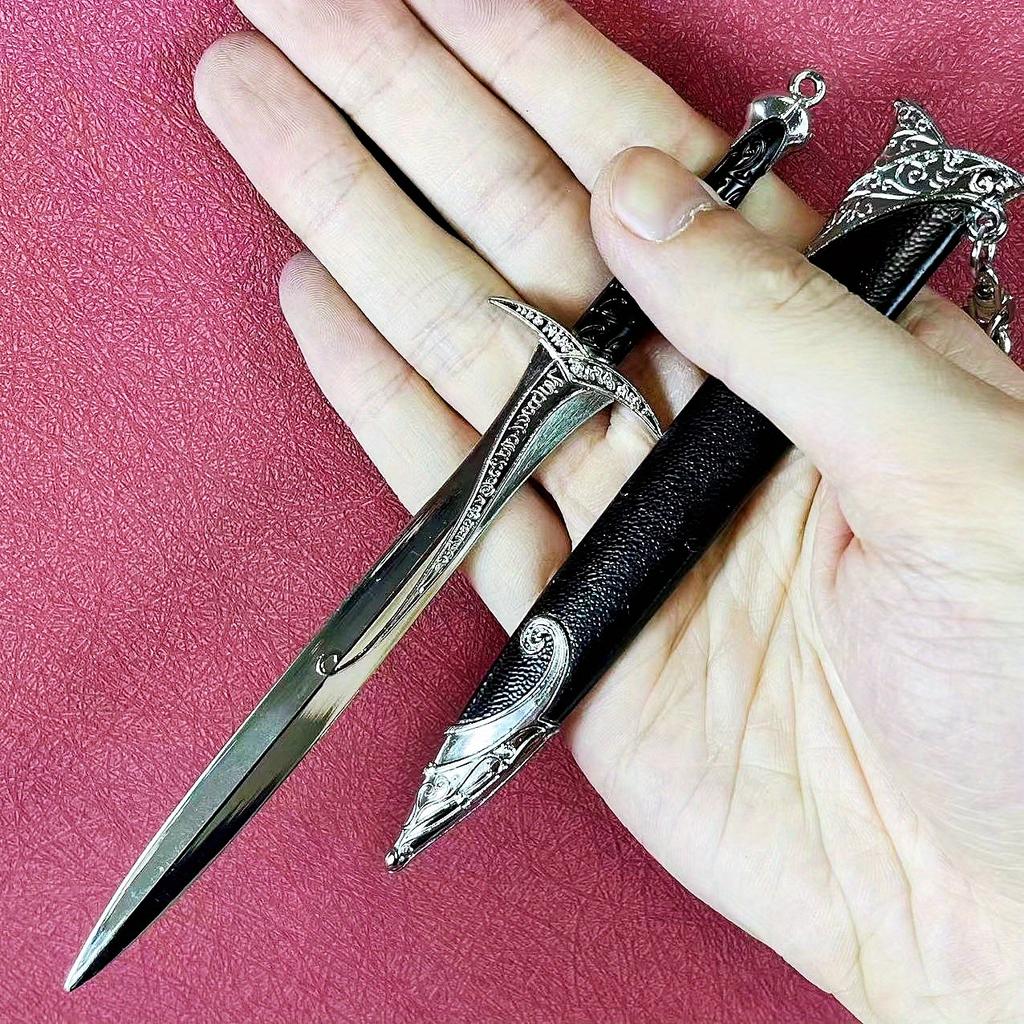 8.6inch Baggins Katana Ring Aragorn Sword Metal Ninja Knife Medieval Glamdring Narthil Real Japanese Katana Samurai Sabre Toy