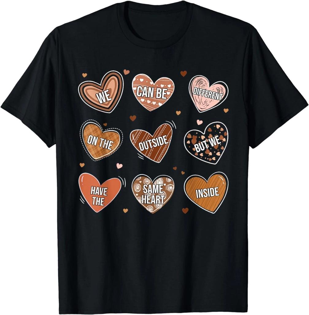 Same Heart Black History Month African American Hearts Candy Gift Unisex T-Shirt