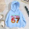 Y2K Kids Christmas Casual Sports Hoodie  Candy Snowflake, Fleece Lined Holiday Gift