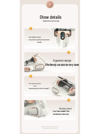 Ultrazvukový vysavač na roztoče s UV sterilizací a dvojitou nádobou na prach