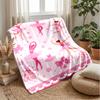Ballerinas In Pink Tutus Blanket Personalized Name Flannel Blanket Soft Cozy Plush Throw for Sofa Bed Lightweight Home Decor