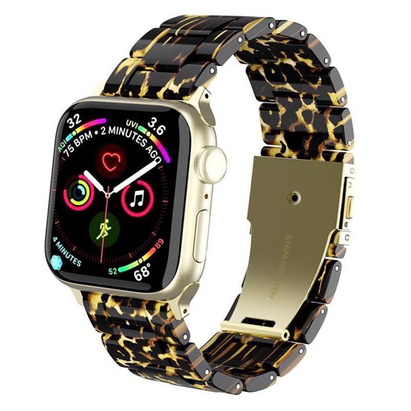 Resin Strap for Apple Watch Band 44mm 40mm 42mm 40mm Accessoreis Luxury Watchband Belt Bracelet iWatch Series 3 4 5 Se 6 Band