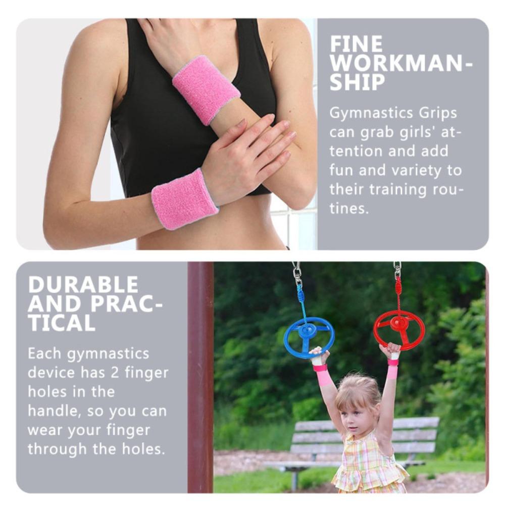 Palm Protection Gymnastics Grips Adjustable Hand Strap Kids Wristbands Set  for Girls Youth