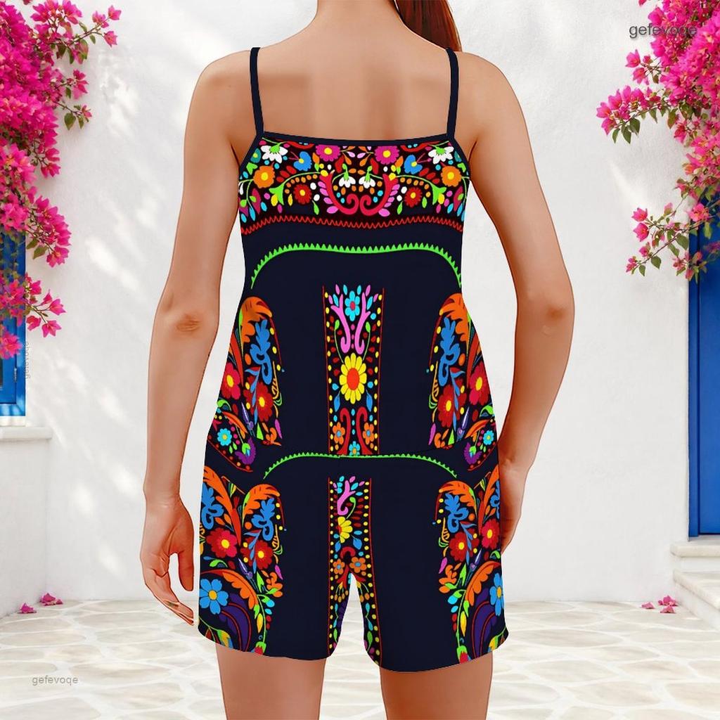 Women Plus Size Camouflage Leaf Printed Scoop Neck Strappy Tank Top Shorts Two Piece Set
