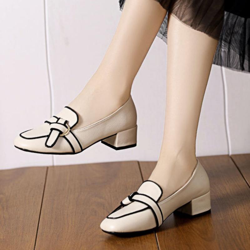 Retro With Medium Heels Square Toe Woman Pumps Spring and Autumn High Quality Quick Delivery Y2k On Promotion 39 Shoes for Women