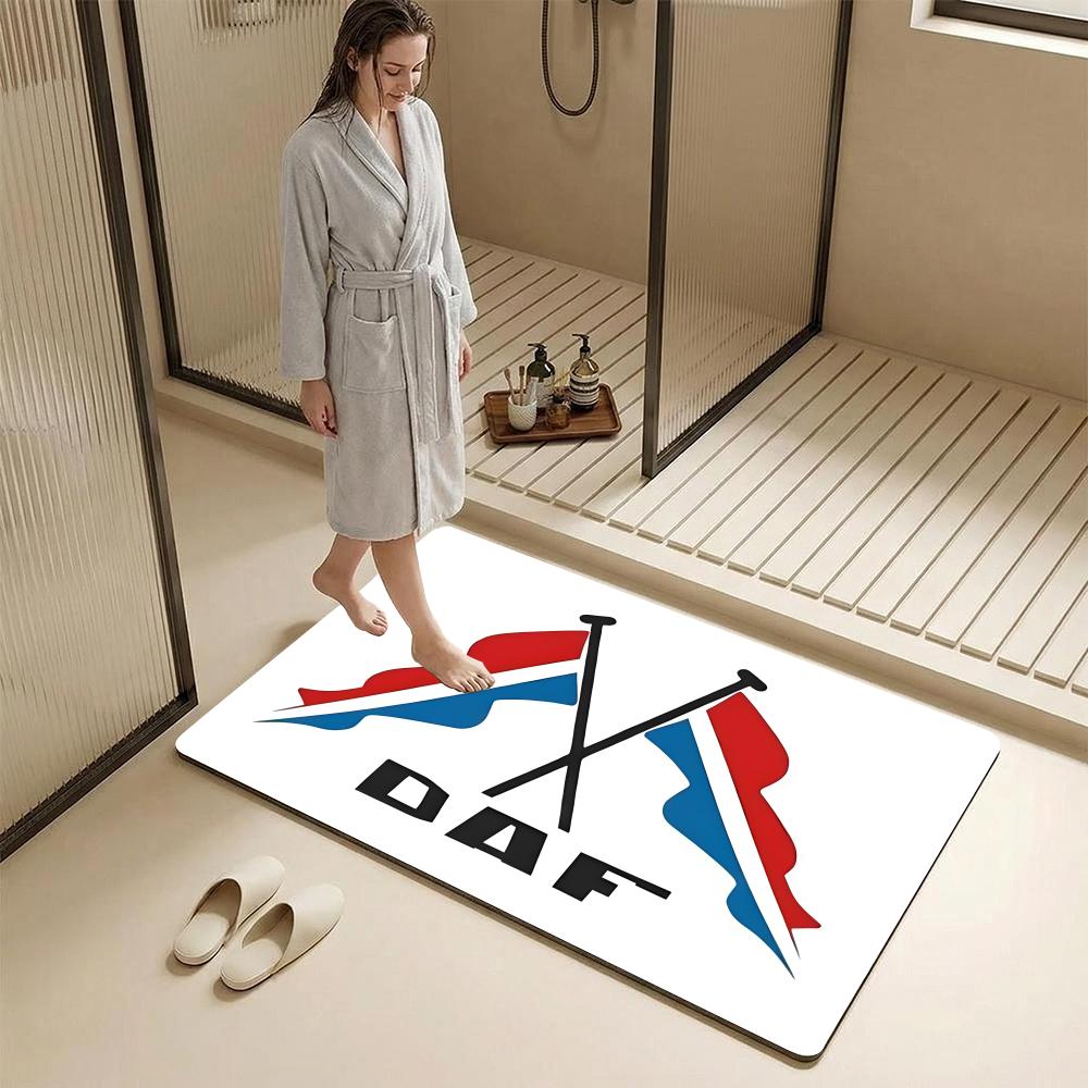 D-A-F Trucks Brand Floor Mat Diatomite Bath Mat – Highly Absorbent, Non-Slip, Quick-Drying Bathroom Rug