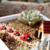400/200/100PCS Micro Landscape Decoration Wooden Bee Ladybug Figurine Self-Adhesive Stickers Home Garden Beetle Miniature Bonsai Flower Decor