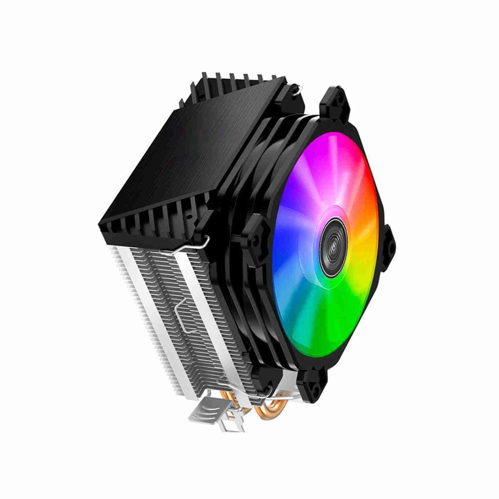 CPU Cooler Colorful Light 2000rpm With 2 Heat Pipes Removable CPU Cooling Fan