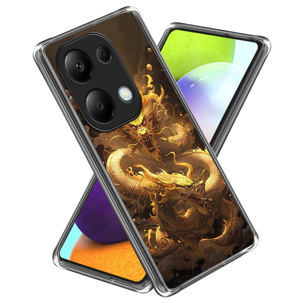 For Xiaomi Redmi Note 13 Pro 4G/Xiaomi Poco M6 Pro 4G Case Shock-Absorbent TPU Pattern Printed Phone Cover