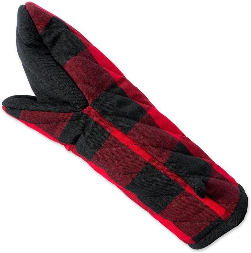 Non-slip Plaid Cotton Kitchen Cooking Microwave Gloves Baking BBQ Potholders Thicker Insulation Oven Mitts Heat Insulation Pad