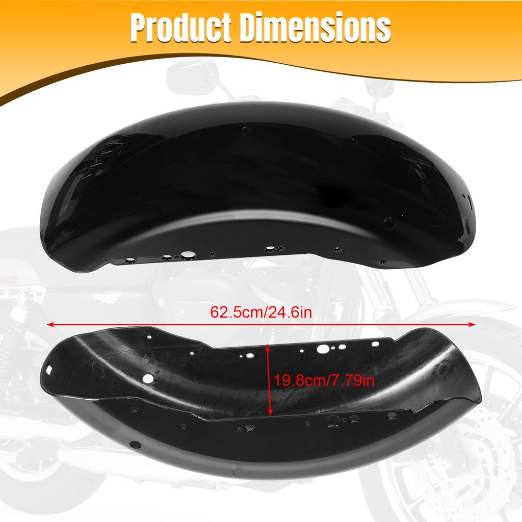 Fit For Harley 2004-2025 Sportster 883 1200 Fender Cover with Coated Motorcycle Fender Extension 25 Inch Motorcycle Accessories