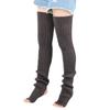 Female Legwear 80cm Leg Warmers Knitted Solid Color Warm Foot Cover Winter Warmth Wool Material Boot Socks Women Girls