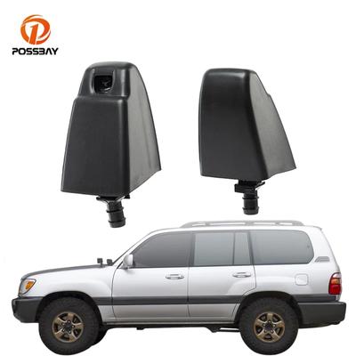2Pcs Car Headlight Washer Nozzle Black Headlamp Water Spray Jet Actuator 85044-60060 for Toyota LAND CRUISER 100 1998 1999-2007