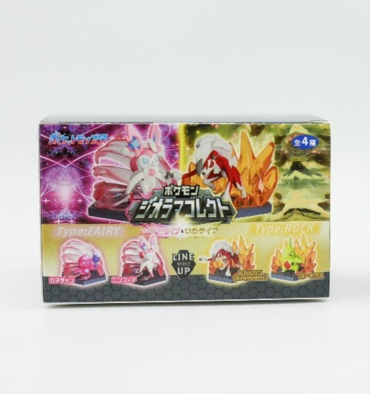Battle Diorama Scene Pikachu Eevee Mimikyu Gengar Gifts Toy Model Anime Figures Collect Ornaments For Kids Adults Children's Birthday Gift Holiday