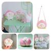 Peach Toby Plush Toy Stuffed Doll Pillow Out Storage Messenger Bag Girls Gift
