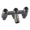 3 Way Angle Valve Grey One Inlet Three Outlets Silver