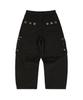 HOODHOOD Eyelet Cargo Pants Black