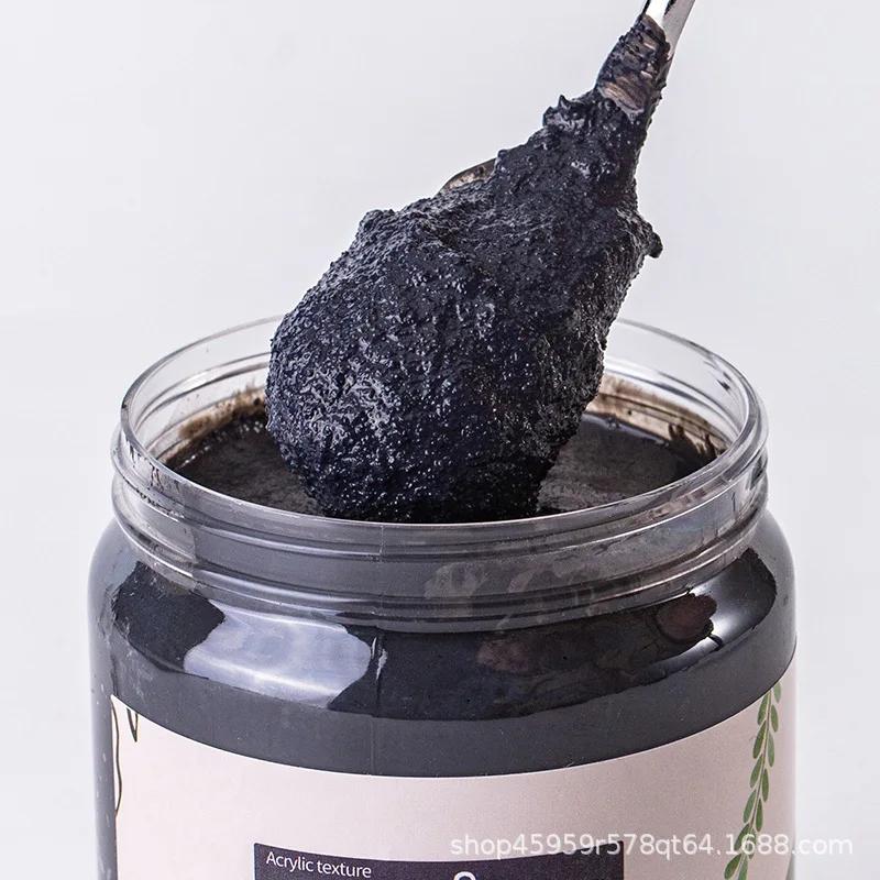 200ML Multicolor Quartz Sand Acrylic Pigment for Textured Painting Modeling Paste with Grainy Feeling for Painting Creation