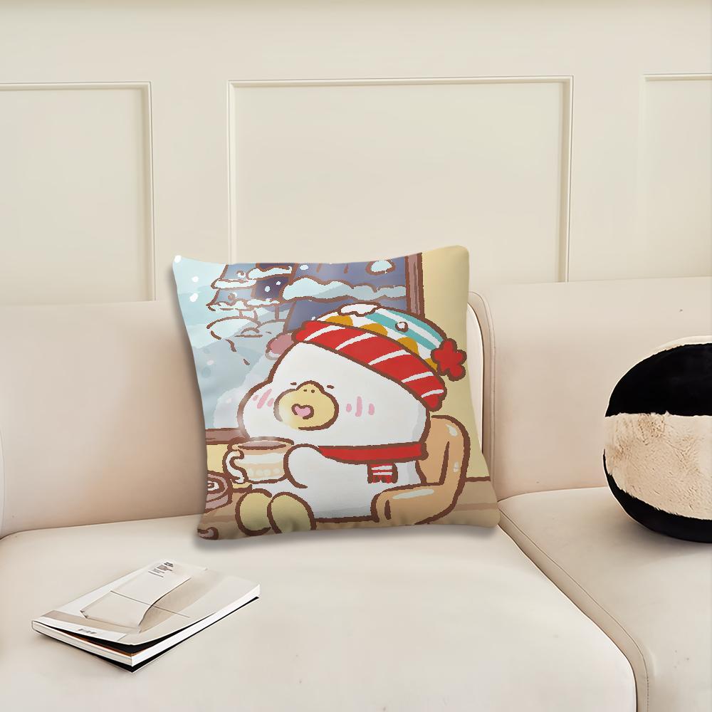Cartoon Winter Cute Chicken and Duck Cushion Cover Pillow Cover Decoration Room Home Sofa Living Office Car Nordic Simplicity