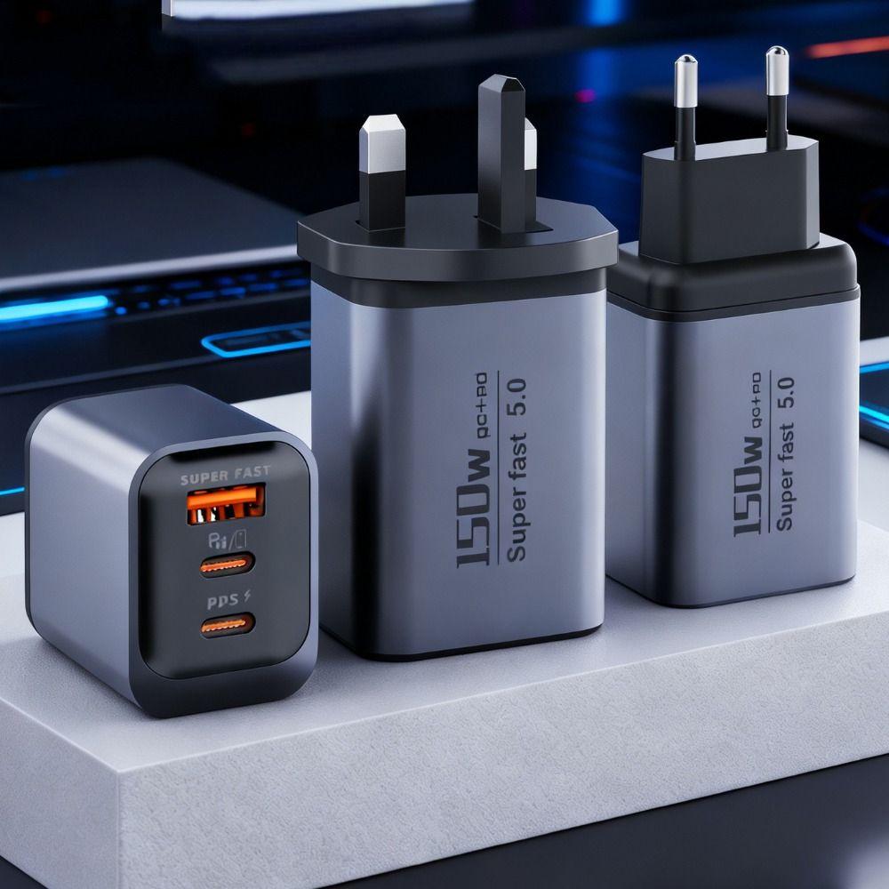 USB A+C Phone Charger Adapter Multi Ports Quick Charge Adapter for Huawei/Xiaomi/Samsung