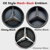 New For Mercedes Benz Chrome Silver Black Car Front Grille Star Badge Emblem OE Style Flat Surface For Mercedes Benz E-Class W21