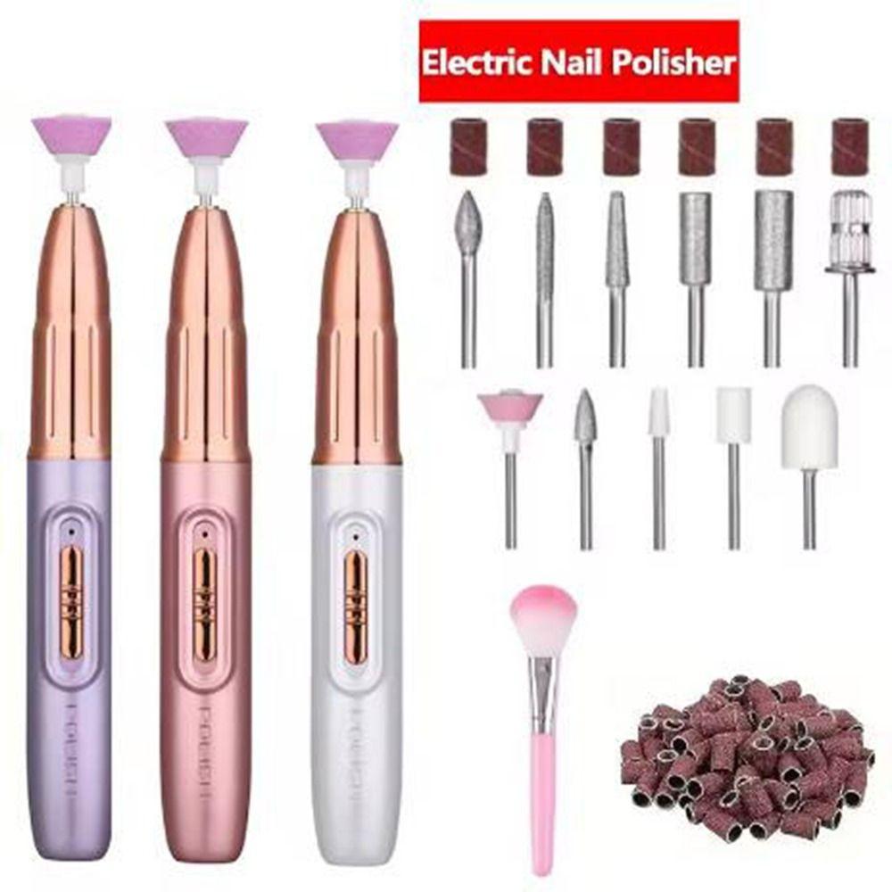 Handheld Electric Nail Drill Machine Rechargeable Wireless Nail Dryer Home Use