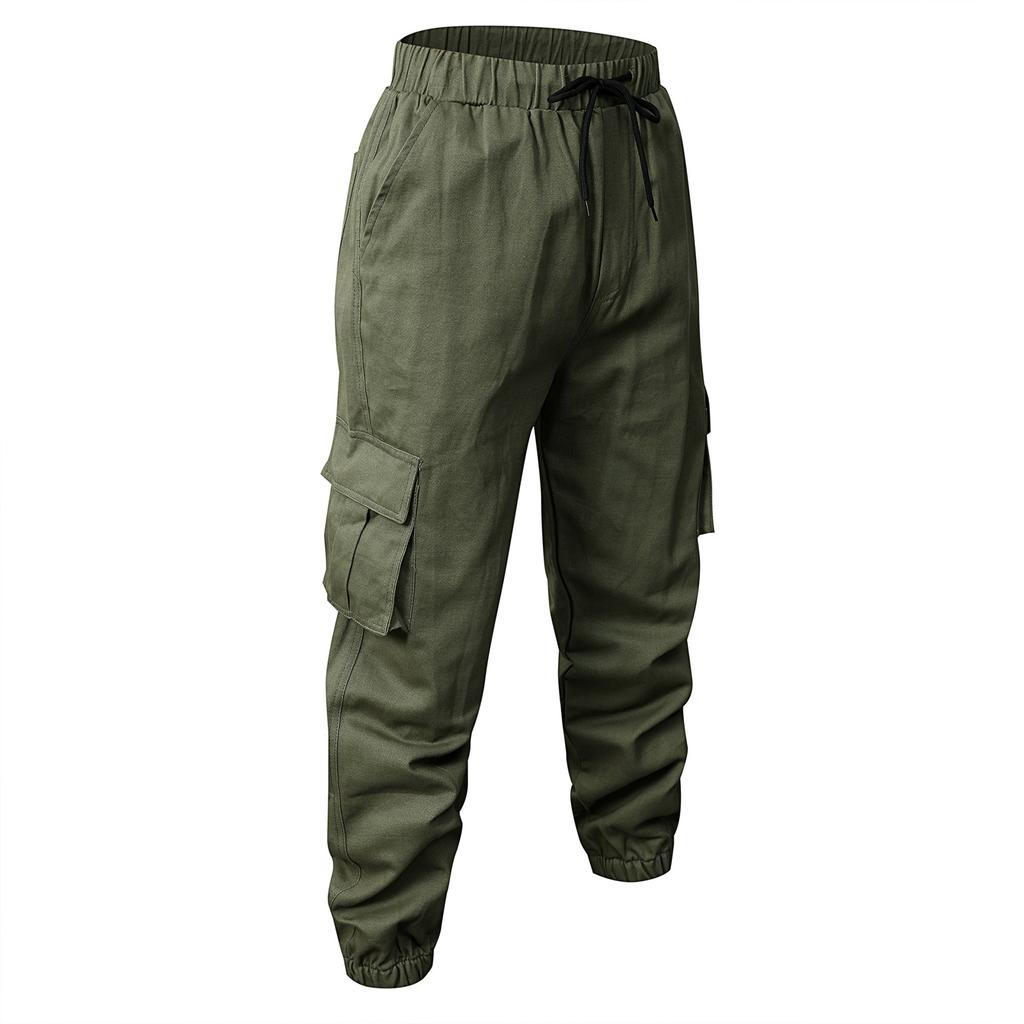 Herren Lockere Freizeit Mehrzwecktaschen Baumwolle Arbeits Hose