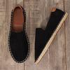 Heren Lente Canvas Espadrille Slip-On Schoenen – Lichte Casual Loafers met Jute Zool, Ademende Visser Stijl Luie Mokassins voor Dagelijks Gebruik
