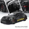 1:24 Scale 911 GT3 RS Miniature Sports Car Model Toys Alloy Diecast Doors Opened Pull Back Shock Absorption Simulation Supercars