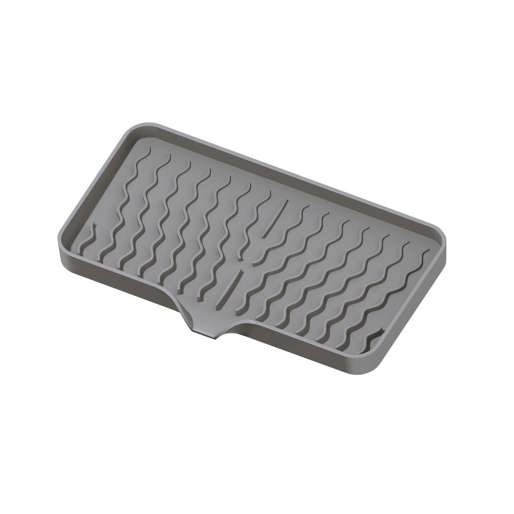 Silicone Draining Mat for Kitchen: Fruit, Vegetable, Bowl, and Dish Drying with Sloped Countertop Design
