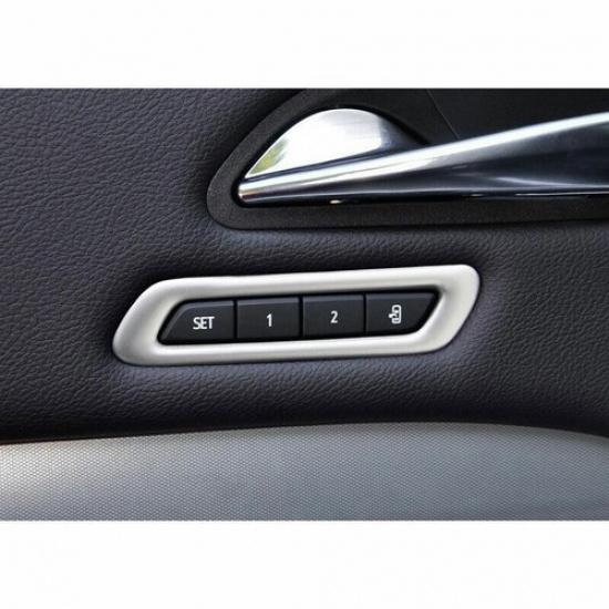 Seat Memory Switch Frame Cover Trim ABS Matte Silver For Cadillac XT4 2018-