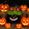 Small Toy Storage Containers Halloween Candy Bags for Kids, Trick or Treat Handbag with Handle, Spooky Reusable Cloth Goodie Witch Ghost Black