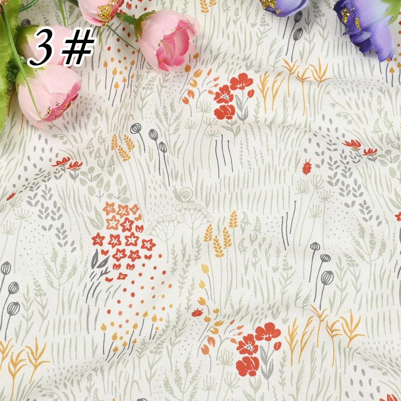 Plain Fabric with Countryside Little Flower Print, Handmade DIY Garment, Shirt Dress, Sewing Cloth, 100% Cotton