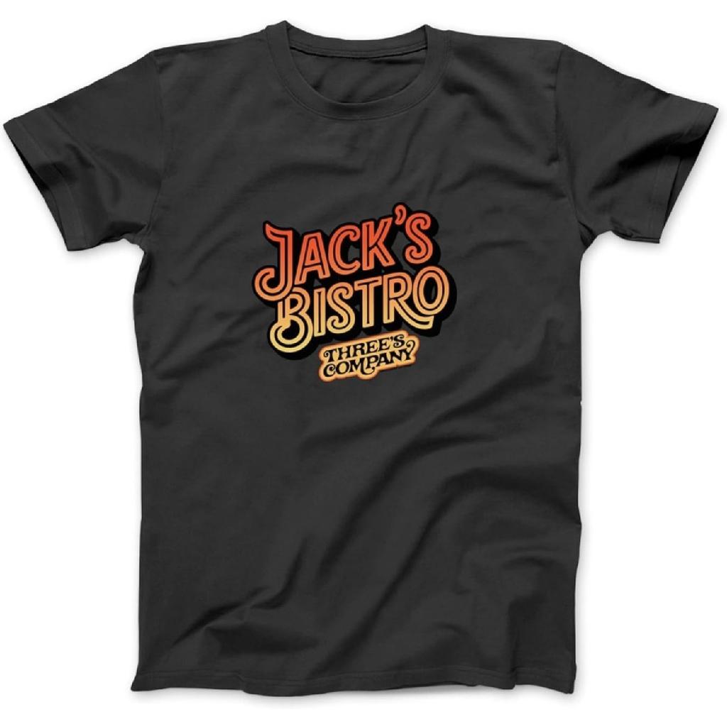 Jack's Bistro Retro Three's Company Jack Tripper Vintage Long Sleeve, T-Shirt, Sweatshirt, Hoodie for Men Women Kids Made in Canada Black