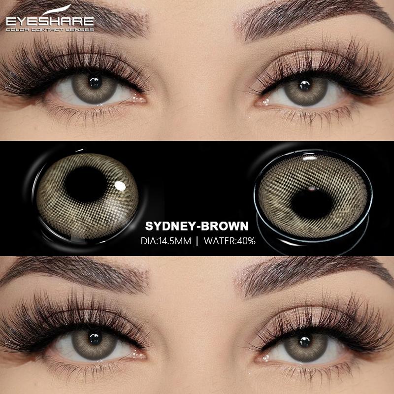 Eyeshare Natural Color Contact Lenses for Eyes Brown Contact Lens Blue Contact Lens Colored Eye Contacts Eye Makeup Yearly Use