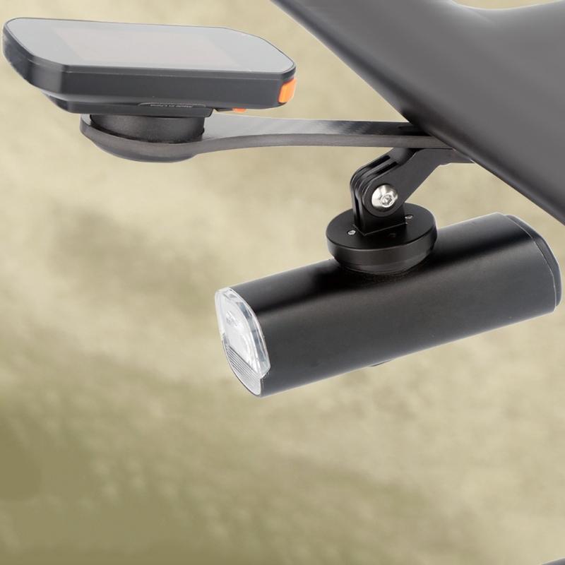 Wytrzymały uchwyt przedłużający do lampki rowerowej Składany uchwyt przedłużający do przedniego światła roweru na nocne dojazdy