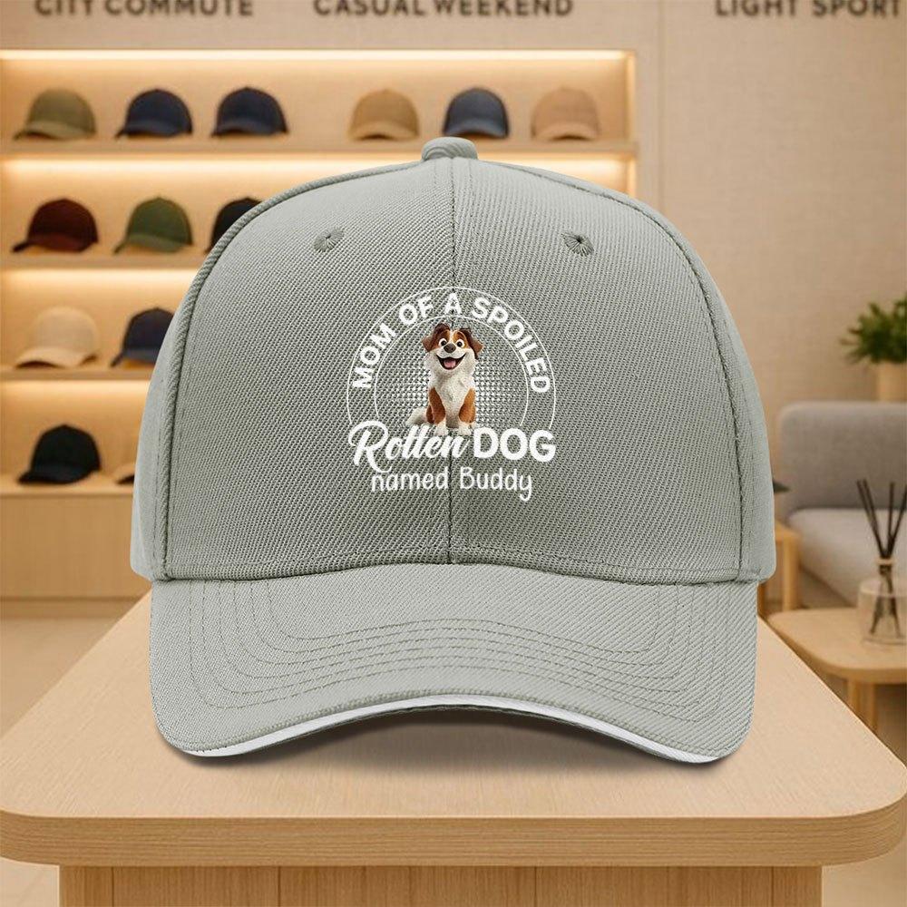 

Mom of a Spoiled Dog Buddy Baseball Cap Polyester Casual Sport Adjustable Snapback Hat One Size