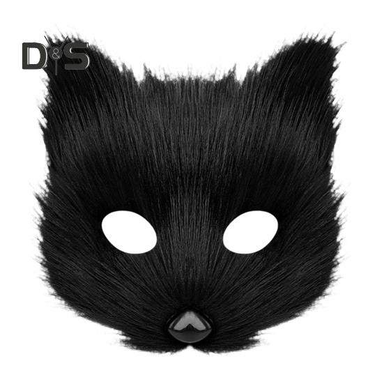 Fox Face Cushion Faux Fox Half Face Cushion with Tail Gloves Masquerade Halloween Cosplay Party Costume Accessory for Girls