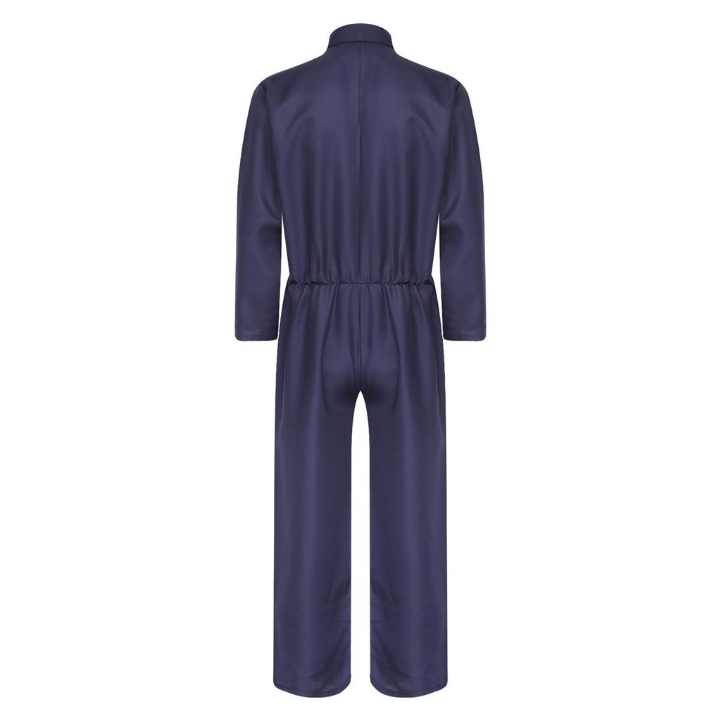 Unisex Overalls mit Frontreißverschluss S-3XL, Arbeits-Overall mit Brusttaschen für Arbeit, Halloween & Cosplay