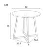 Round Dining Table (1 Piece), Unique Metal Frame, Dining Table with Modern Marble Pattern, Suitable for Dining Room, Living Room, White/Gold