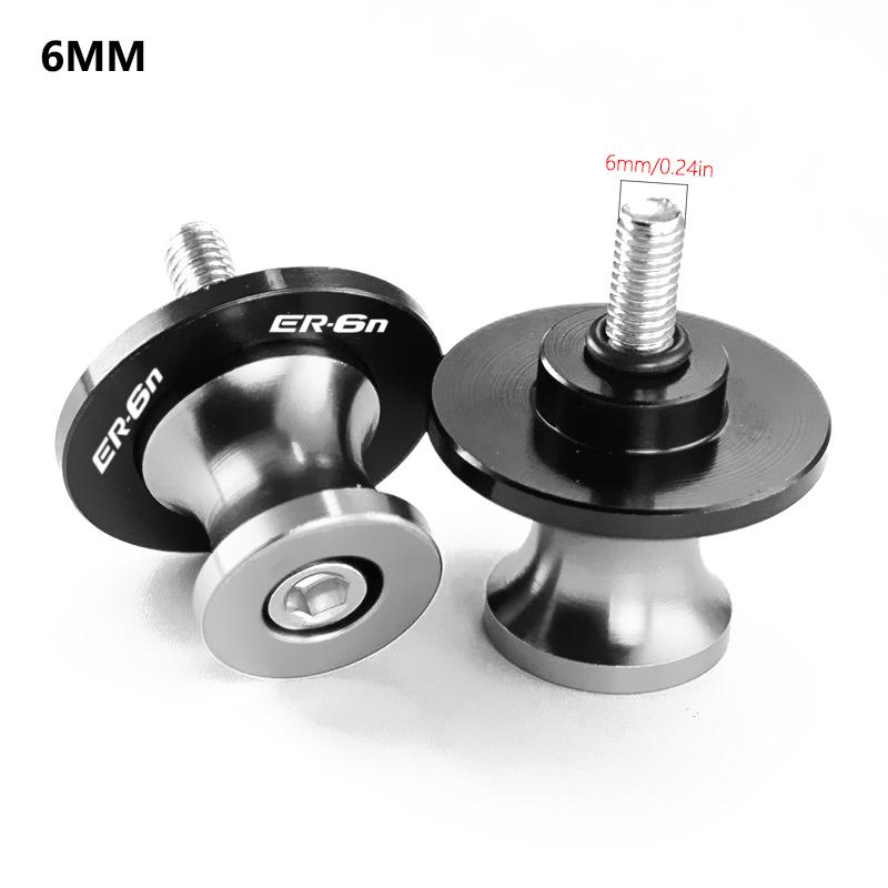 Für Kawasaki ER6N ER 6N ER-6N 2006-2016 2013 2014 2015 Motorradzubehör CNC M6/M8/M10 Schwingarmspulen Schieber Ständerschrauben