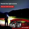 Rechargeable Headlamp Super Bright LED Head Lamp Flashlight with White Red Light Motion Sensor Head Light for Outdoor Camping Fishing Running