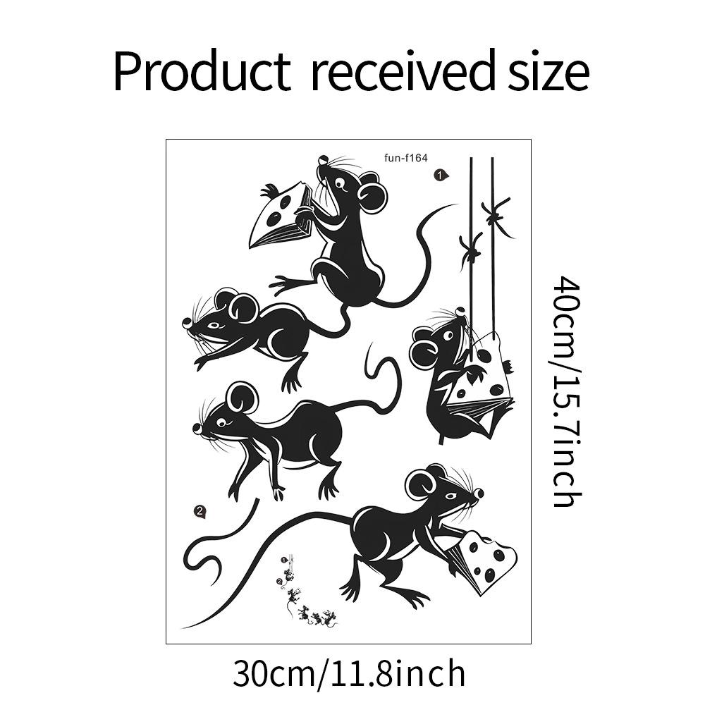 

Fun-f164 Мультяшная мышь, крадущая сыр Кухня Ресторан Домашнее украшение Наклейки на стену Самоклеящиеся 30*40CM/fun-f164