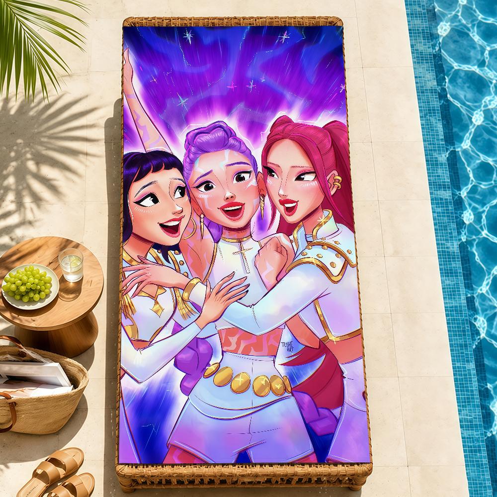 anime k-k-popS soft Beach Towel Trip swim d-demonS Pool bath h-hunters-S Gym M-Mira R-Rumi home room Z-Zoey meme Decor Gift