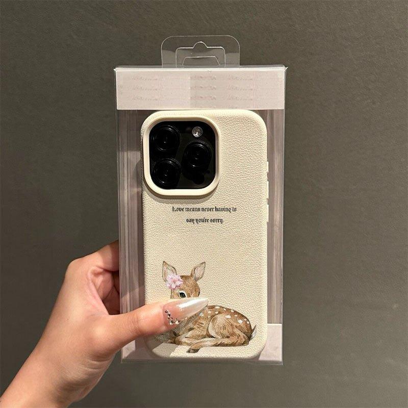 Creative English Letter Cherry Deer Pattern TPU Phone Case For iPhone 17 Pro Max Air 16 Plus 15 14 13 12 11 XS XR X 16E 17 Cover