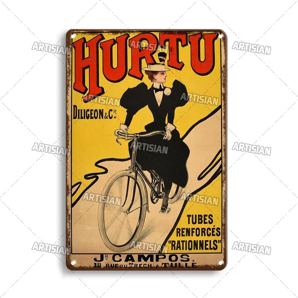 Segno di Latta Metallico Bicicletta Arrugginita Piatto Decorativo Casa Bar Studio Segni Metallici Poster Metallico Vintage Targhetta Metallica da Viaggio Piatto da Parete